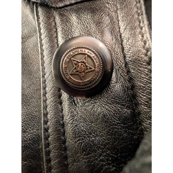 Giorgio 1966 Leather Jacket Italy Size 52 Black Bomber Vintage Real Vera Pelle - Picture 3 of 10